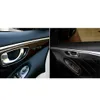 4 PCS Car Carbon Fiber Door Inner Handle Panel Decorative Sticker for Infiniti Q50 Left Drive4028987