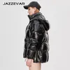 Ny ankomst YA8003 # Original Desginer Jazzevar Winter Fashion Street Kvinnor Edgy Sliver Kort Down Jacket Cool Girls Zipper Hooded Down Coat
