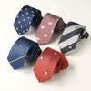 7cm Mäns Slips Jacquard Woven Cravatta Neck Ties För Man BrideGroom Business Slipsskjorta Corbatas Custom Logo
