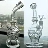 Zeer uniek stuk pijpen Fab Egg Recycler DAB Rig Circulatie van waterolie brander 14 mm glazen kom