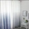 Simples moderno janela janela varanda gaze azul cortina branco quarto sala de estar pequena cinza gradiente cortinas produto acabado