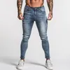 Jeans skinny da uomo Gingtto sbiadito blu vita media pantaloni classici hip-hop elasticizzati in cotone confortevole fornitura dropshipping zm46 201117