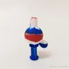 Силиконовые кварцевые Banger Nails Carb Cap Смешанные цвета с 4 стилями пищевой сорт для курения