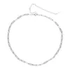 2020 New design 925 sterling silver safely paper clip chain necklace silver gold color high quality women fashion choker jewelry Q0531