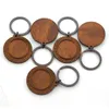 10pcslot Handmade Wood Keychain Base Blank Keyring Diy Key Chain Fit 25mm Glass Cabochon Jewelry Making Accessories9009916