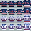 1980 Miracle On Ice Hockey-Trikots 5 Mike Ramsey 9 Neal Broten 25 Buzz Schneider 100 % genähtes Team USA Hockey-Trikot