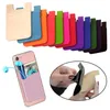 Étuis universels en silicone portefeuille carte argent portable autocollant de poche 3M adhésif adhésif porte-carte d'identité pochette pour iPhone Samsung MOTO LG Huawei XiaoMi OPPO VIVO Google