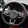 Dla Volkswagen Golf7 6gti Lamando Sagitar Polo Sciricco Rine DIY niestandardowe ręcznie szyte zamszowe samochód kierownicy