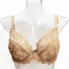 Broderi plus size bh kvinnor full täckning sexig blommig spets bh olinerad underwire svart vit brassiere perspektiv brvalette229w