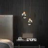 2021 Nordic Todos os pingentes de cristal de cobre para candelabros criativos LED sala de jantar quarto decorativo lâmpada de suspensão