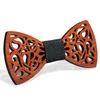 Vintage Bow Ties Red Rosewood Manual Hollow Out Bowknot For Gentleman Wedding Houten Bowtie Creativiteit Accessoires 9 stijlen