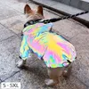 Vestiti per cani alla moda Cappotto riflettente colorato fresco Giacca per animali riflettente impermeabile Cappotto per gatti per cani di taglia piccola, media e grande