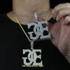 Colliers Colliers Big Heavy Hip Hop Rock Punk Pendentif Collier pour hommes Plein Glacé Bling 5A Baguette Zircone Dieu sur Everythin279O