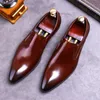 Desai Top Layer Cowhide Shoes Men's Genuine Leather Business Dress Shoes Men British Pointed Toe Formal Slip-On Shoes