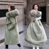 Vielleicht Fashion Long Winter Coat Women Cloth Wool Linerフード付きパーカースリム