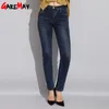 Garemay mulheres jean femme femme pantalona primavera reta cintura alta senhoras jeans plus size denim roupas de algodão calça jeans lj200808