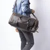 Retro Men's Genuine Leather Travel Bag First Layer Cowhide Multi-function Large Capacity Hand Luggage Leisure Gym1