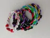 2022 new Titanium Sport Accessories mix colors 100pcs in stock baseball stitching bracelets for sports twist three rope bracelet braided bracelets