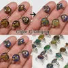 Band Plant Torked Flower Cut Mood Rings 36 Pieces/Lot With Jewely Box Bulk Crystal Smycken Partihandel