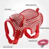 Pet Collar Walking Puppies Leash Cat and Dog Harness Houndstooth Pattern Small Dog Backpack Harness Belt Pocket Rope Set Outdoor 201101