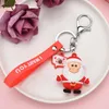 Cartoon J￳ias de Natal Natal Santa Snowman Tree Tree Keychain Key Titchers Key Ring Bag Hangs Gift Fashion Jewelry
