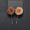 Bruidegom banden revers bloem man vrouw camellia handgemaakte boutonniere stok broche pin herenaccessoires 22 kleuren