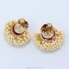 3 Paren Bollywood Etnische Bruids Bride Kundan Oorbellen Pauw Parels Jhumka Jhumki Indian Drop Earrings Mode N30 20 Dropship B1205