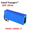 E-bike batterij 67.2V 15AH 20AH 30AH 18650 3000 MAH 3.7V cel met ingebouwde 50A BMS lithiumbatterijen scooter 60V freeshipping