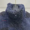 Giacca Invernale da Uomo di Lusso Cappotto con Lettera a Scacchiera in Lana di Agnello Ricamata Cappotto Casual e Versatile da Donna Allentato Stesso Cappotto da Baseball con Calore Giacca con Colletto alla coreana