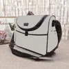 Diaper Style Shoulder Bags Genuine Leather Trim Zip Around Baby Bag sac a langer Nursery Bolsa290s