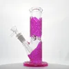 Karanlıkta Glow Heady Cam Bong 3D Mantar Baykuş Desen Su Borular Düz Perc Yağ Dab Kuleleri Dağınık Downstem Hookahs LXMD20106 ile