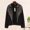 Boho Inspired Oversized multi floral Embroidered Denim Jacket long sleeve casual chic jacket coat women 2020 new winter coat LJ200825