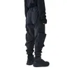 Men's Pants Pupil Travel Cargo-pants With 3d Pockets Drawstring Techwear Streetwear Ninjawear Punk Goth Japanese Style