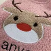 Elk Haftowane Patch Decoration z kaszmirową kurtka dziecięca sweter sweter jagnięcina dziewczyna płaszcz zimowy K12011