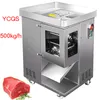Fatiador elétrico automático de tiras de carne de frango, 500 kg/h, máquina de corte, cortador de carne, bloco de corte 220v