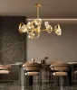 Todos Cobre Nordic Sala de Living Crystal Chandelier Moderno Luz Minimalista Luxo Chandelier Iluminação Creative Sala de Jantar Lâmpadas Pingente