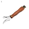 Mini Camping Mushroom Knife Rosewood Handle Outdoor Hunting Survival Multifunction Folding Self-defense Hand Tools