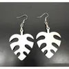 Sublimation Blanc Boucles D'oreilles En Bois Blanc Goutte D'oreille Pour Diy Mode Chaude Personnalisé Femmes Boucles D'oreilles Ronde Goutte D'eau Étoile Forme Oreille Lsoua