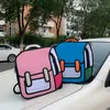Mochila estilo UOSC 2D dibujo mochilas para mujeres creativas 3D salto dibujos animados escuela bolsa niñas Traval Mochila Mujer