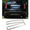 CAR 304 Stainless Steel Rear Left Right Tail Fog Light Lamp Decorative TRIMS FRAMES For Cadillac SRX 2010-2015