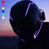 Capacetes de motocicleta 2021 tira de luz de capacete LED DIY decoração motocicleta de segurança reflexivo modification1