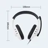 PS5 Gaming Headset Retractable Headband Noise Canceling Mic Wired Headphones för PS5 / PS4 / Switch / One/360 / PC med Retail Box