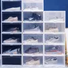 Transparent Plastic Shoe Box Flip Basketball Shoes Storage Boxes Stackable Household Shoe Cabinet Dustproof Organizer Case BH6192 TYJ