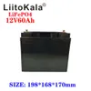 Solar energy storage 12v 60ah deep cycle battery LiFePO4 rechargeable car battery built-in BMS protection board