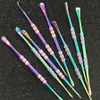 7 tipi Arcobaleno Argento Oro Accessorio per fumatori Strumento per tamponare la cera Strumento per tamponare la cera in acciaio inossidabile Penna per vaporizzatore per erbe secche Strumenti per tamponare l'acqua