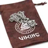 Gioielli nordici retrò uomini Viking Tomahawk Necklace Cioncant 316L in acciaio inossidabile Men039s Punk Skull Knight Jewelry1937029