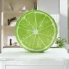 Kussen / decoratief kussen 3D fruit vloer kussen gooien ronde zachte pluche zit pad couch stoel