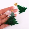 2021 Kerstmis Nieuwe Glitter Acryl Kerstbomen Grote druppeloorbellen voor dames trendy sieraden mode -accessoires302T8874610