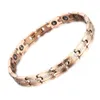 Gold Magnetic Infrared Germanium Negative Ion 4-in-1 Healing Bracelet For Women Rose Gold Color Health Care 7.5" Bracelets Jewelry