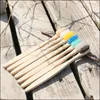 Disposable Toothbrushes Bath Supplies El Home & Garden Eco Friendly Toothbrush Bamboo Adt Flat Handle Soft Bristle Gingival Protection Trave